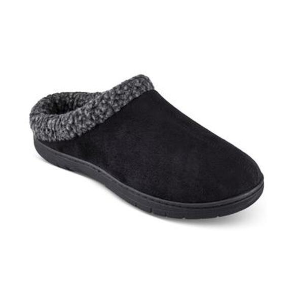 Haggar Mens Faux Suede Slip on Loafer Slippers XXL (13-14) Black NWT - Picture 1 of 2